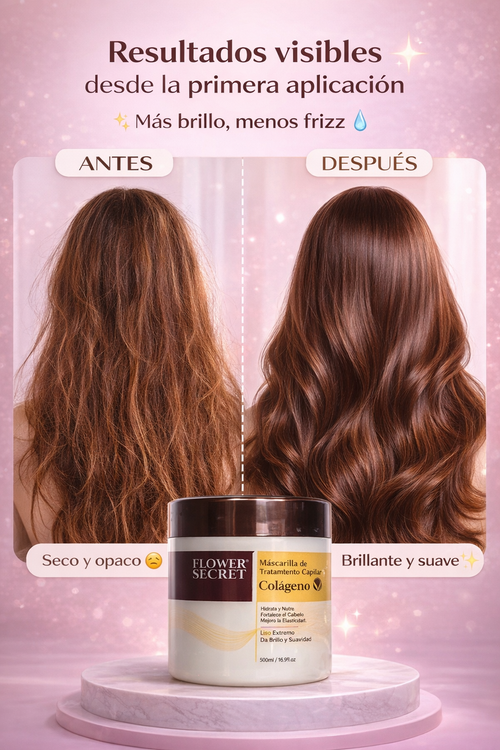 ✨ Mascarilla de Colágeno Capilar – Brillo y Suavidad (x2 Unidades)