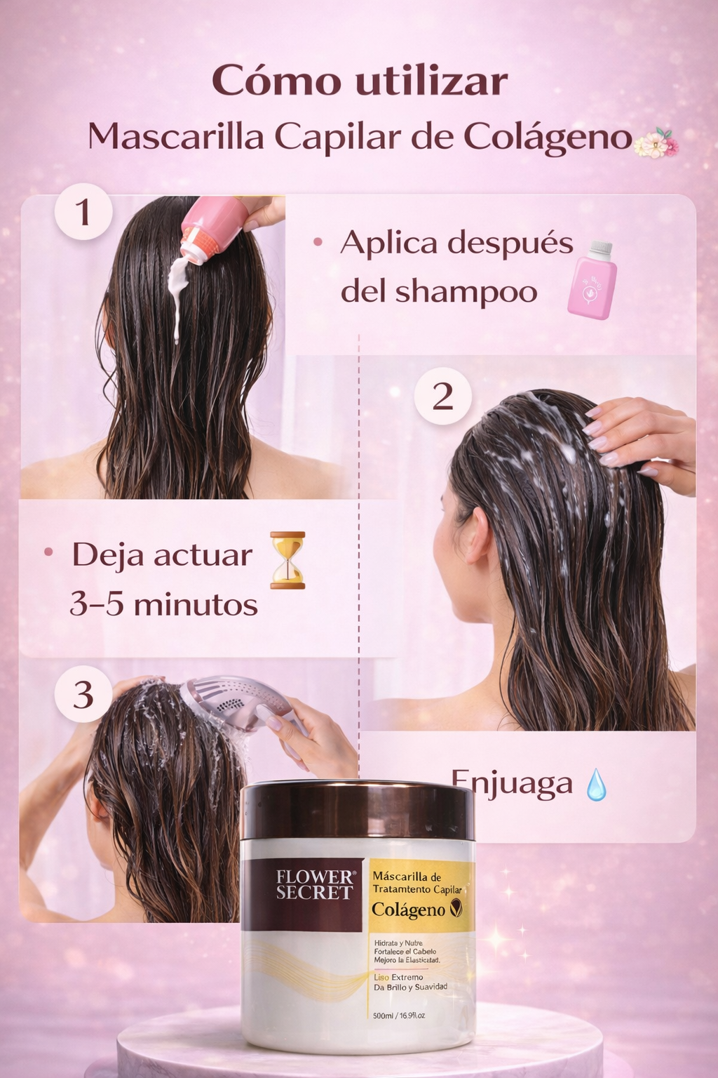 ✨ Mascarilla de Colágeno Capilar – Brillo y Suavidad (x2 Unidades)