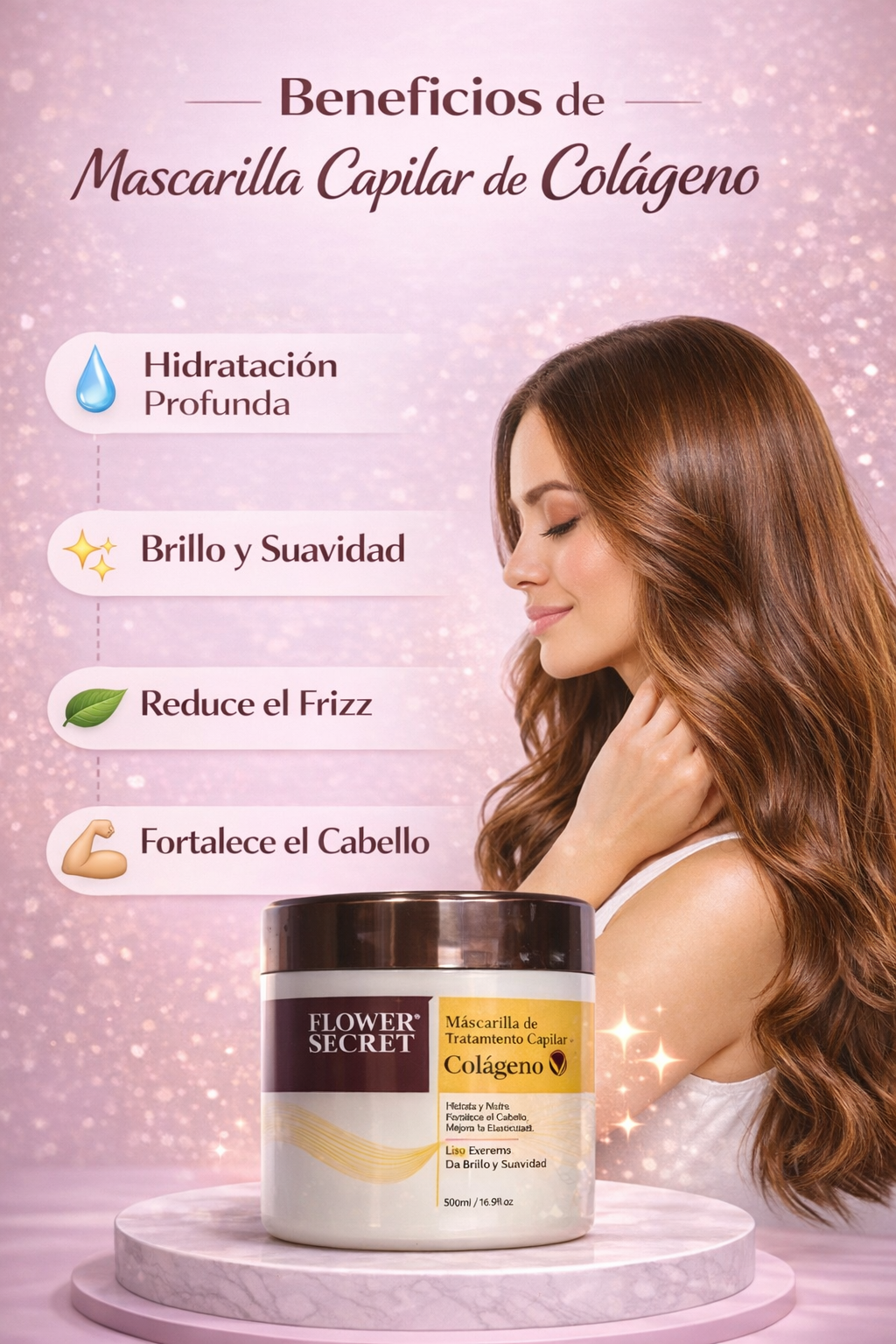 ✨ Mascarilla de Colágeno Capilar – Brillo y Suavidad (x2 Unidades)