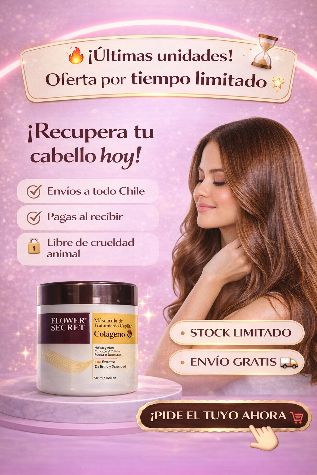 ✨ Mascarilla de Colágeno Capilar – Brillo y Suavidad (x2 Unidades)